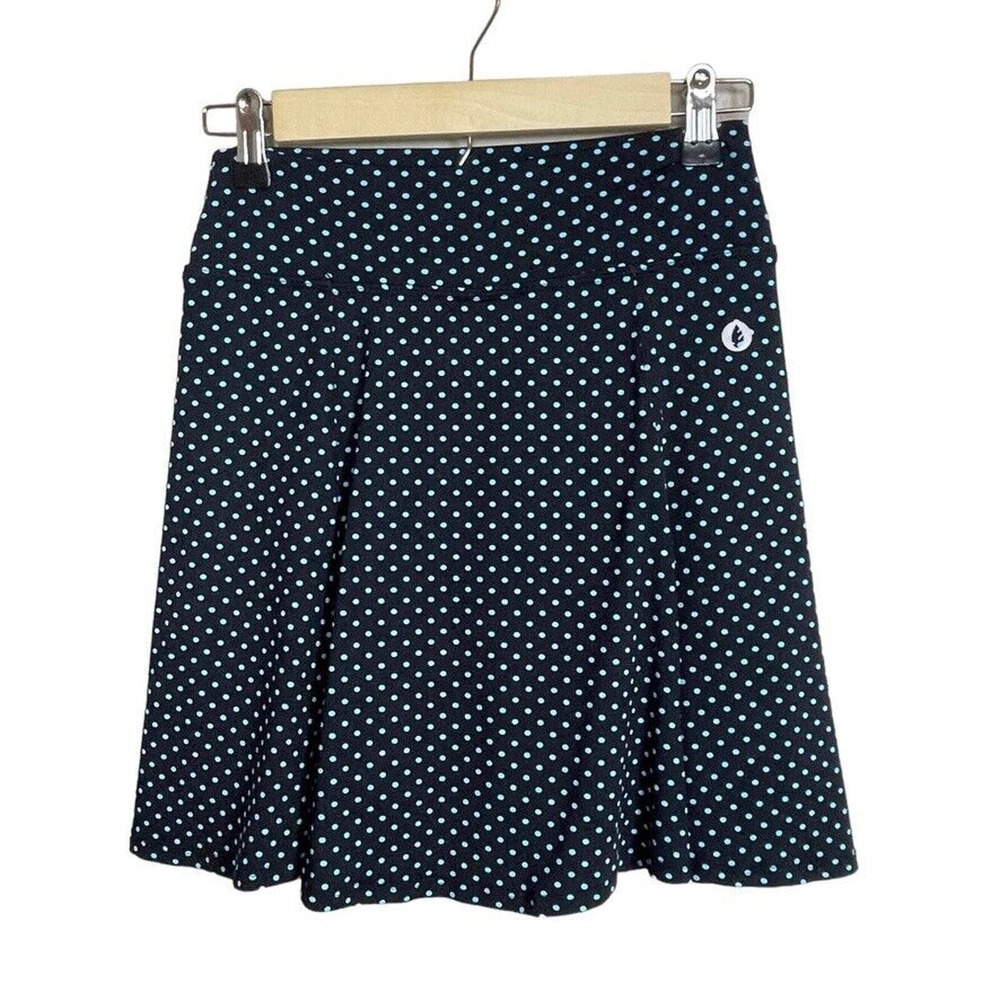 Dona Jo JoJo Skort Pickleball Size 1 Navy Blue Teal Polka Dot‎ Athletic Skirt